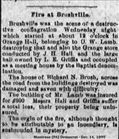 Brushville (PA) Fire